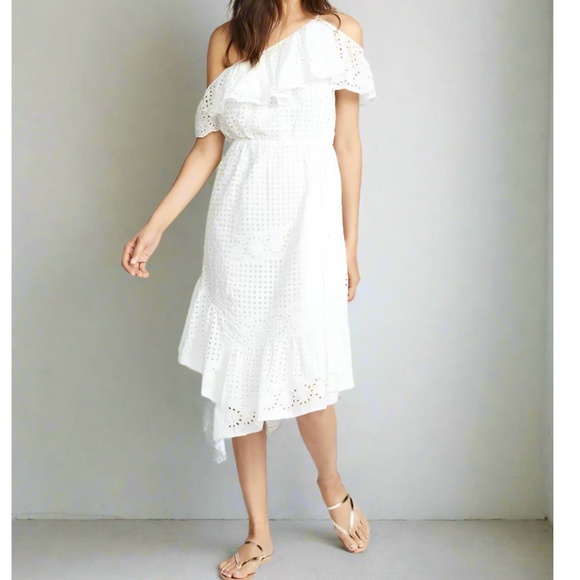 NWT | JOIE Corynn Ruffled Eyelet Dress | Sz M - Picture 1 of 8